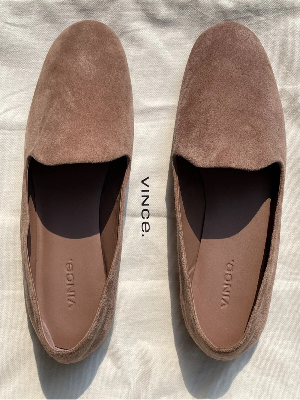 Vince Suede Loafers in Taupe Brown